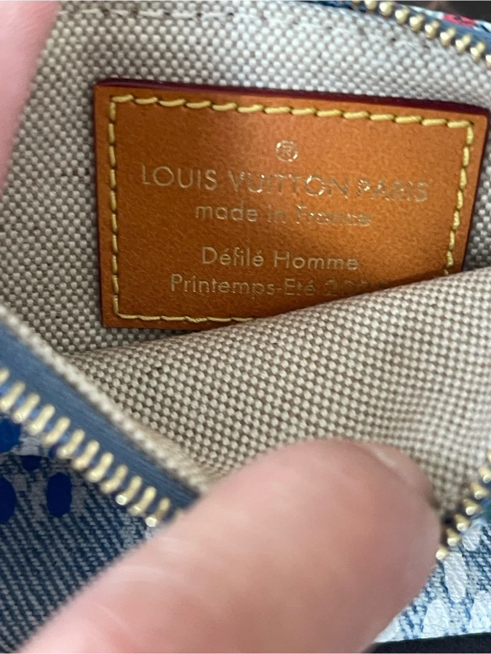 Louis Vuitton Key Pouch (Pochette Cles) crafted from LV Vers Damier Denim.
